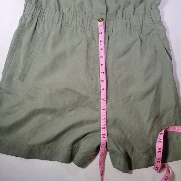 Banana Republic Women OD Green Sleeveless Romper With Pockets Size Tall L - Picture 13 of 14